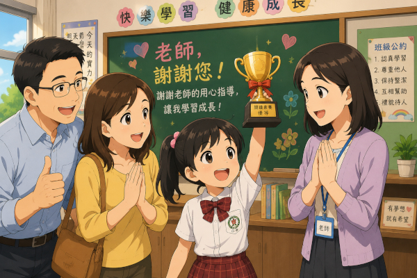 親師溫馨插圖